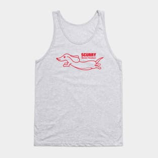 Miniature Dachshund SCURRY -Red- Tank Top